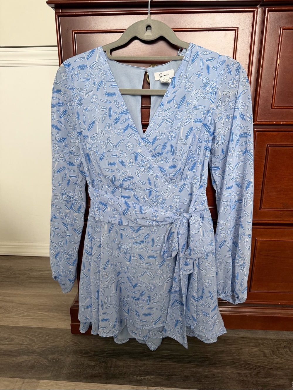 Sky Blue Floral Romper
